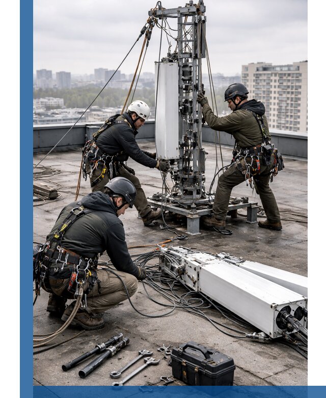 Демонтаж антенн на крыше зданий в Красногорске с гарантией