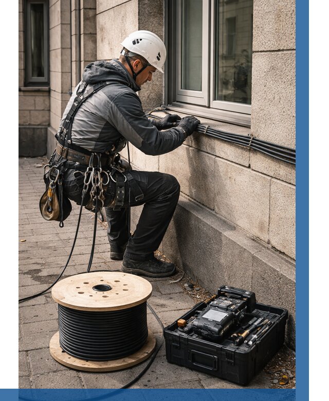 Прокладка оптоволоконного кабеля в Красногорске от 813 р. | ВЫСОТНИК-Крр