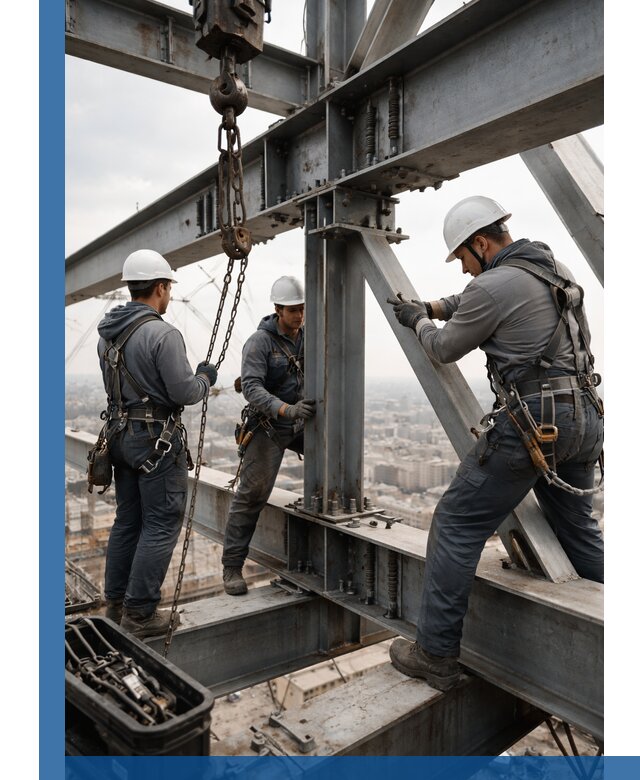 Профессиональный монтаж металлоконструкций на высоте в Красногорске