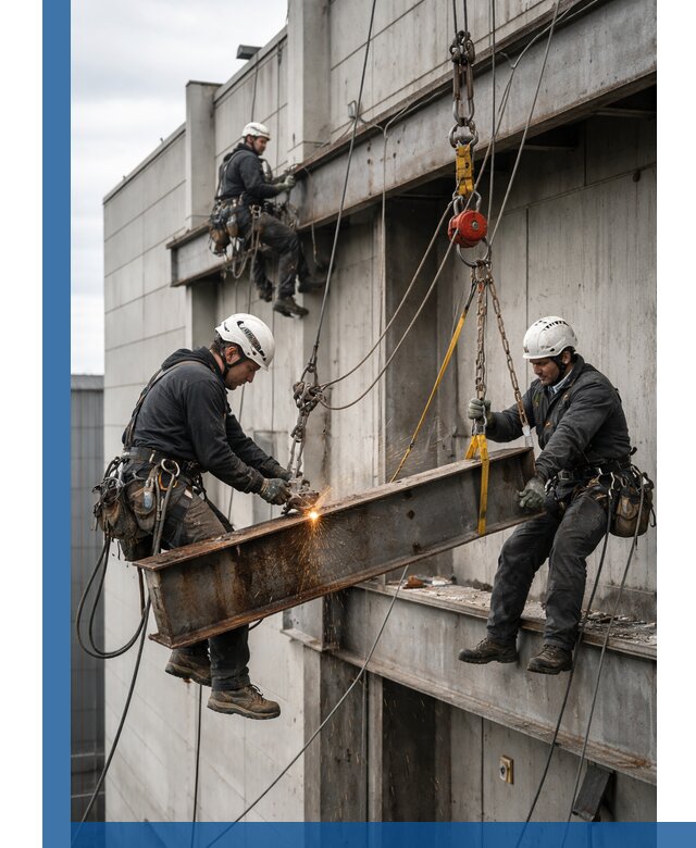 Демонтаж металлоконструкций на высоте в Красногорске под ключ