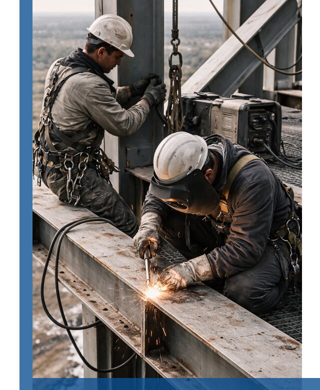 Высотные сварочные работы в Красногорске для промышленных объектов