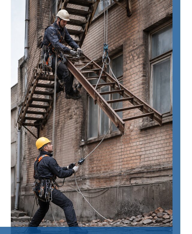 Демонтаж пожарной лестницы в Красногорске от 12193 р. | ВЫСОТНИК-Крр