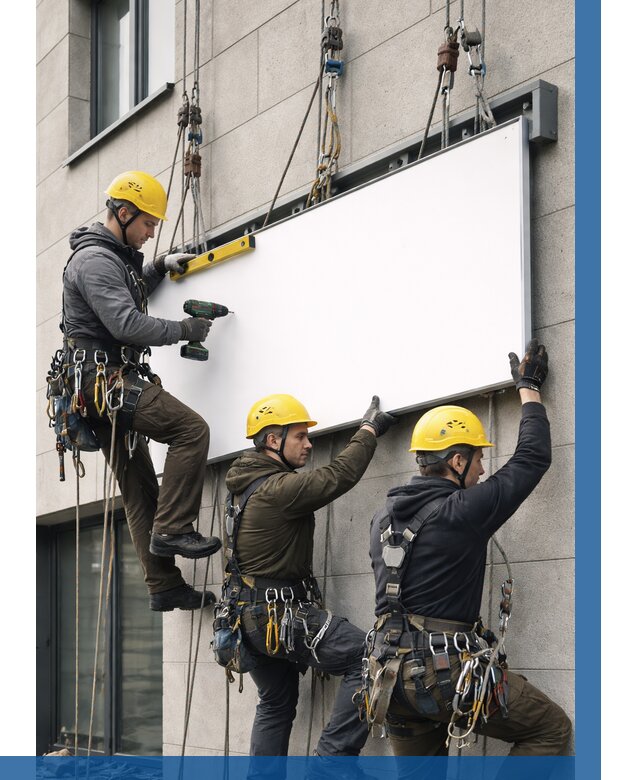 Монтаж рекламной вывески в Красногорске от 8129 р. | ВЫСОТНИК-Крр