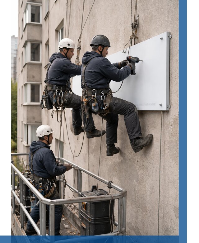 Монтаж табличек и указателей в Красногорске от 3556 р. | ВЫСОТНИК-Крр