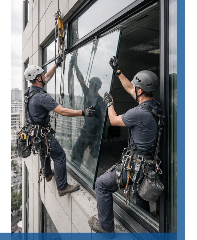 Замена стеклопакетов на высоте в Красногорске от 5589 р. | ВЫСОТНИК-Крр