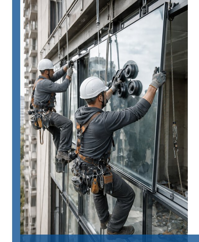 Витражное остекление фасадов и лоджий в Красногорске под ключ