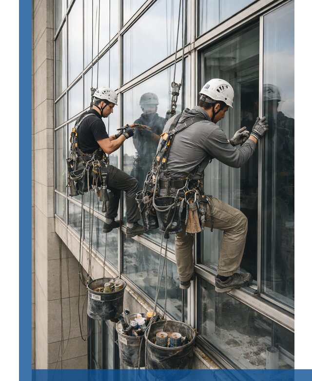 Ремонт витражных конструкций и фасадного остекления в Красногорске