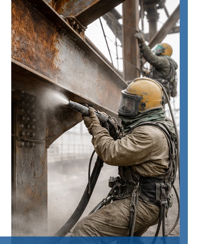 Пескоструйная очистка металлоконструкций в Красногорске по 610 р.  ВЫСОТНИК-Крр