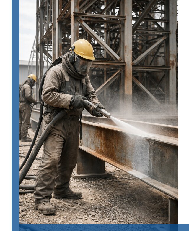 Пескоструйная очистка металлоконструкций в Красногорске промышленная