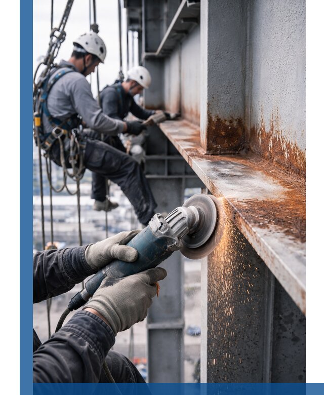 Зачистка металла от ржавчины и подготовка поверхностей в Красногорске