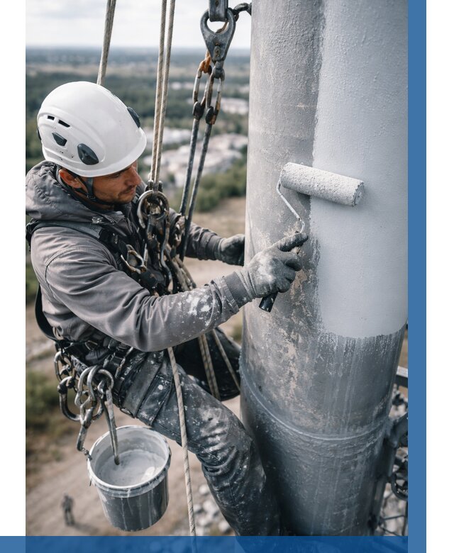 Покраска мачт связи под ключ в Красногорске от 864 р. | ВЫСОТНИК-Крр