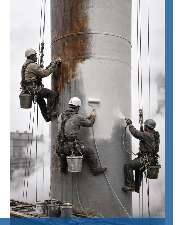 Покраска дымовых труб в Красногорске от 8637 р. | ВЫСОТНИК-Крр