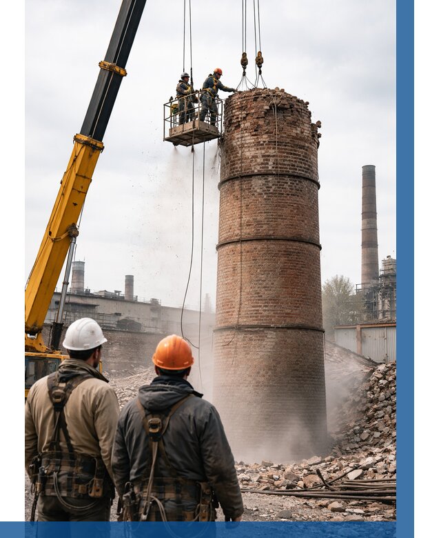 Демонтаж дымовой трубы в Красногорске от 91449 р. | ВЫСОТНИК-Крр, смета