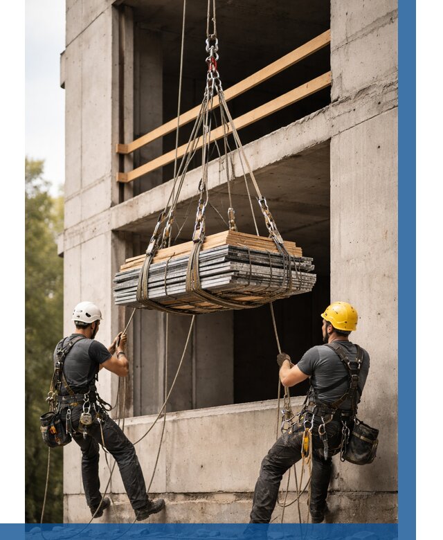 Подъем материала на этаж веревками в Красногорске от 1524 р. | ВЫСОТНИК-Крр