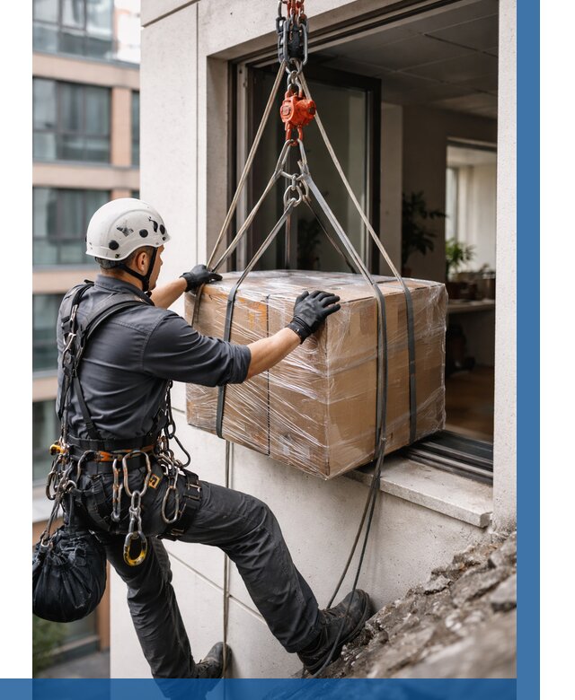 Подъем груза через окно в Красногорске от 4572 р. | ВЫСОТНИК-Крр