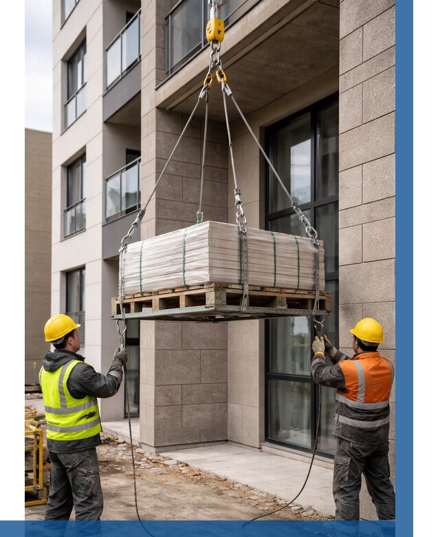 Подъем керамогранита на этаж в Красногорске от 3556 р. | ВЫСОТНИК-Крр