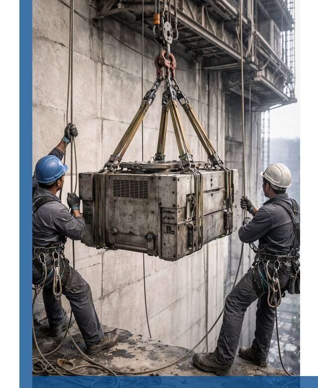 Такелажные работы на высоте, подъем и монтаж грузов в Красногорске