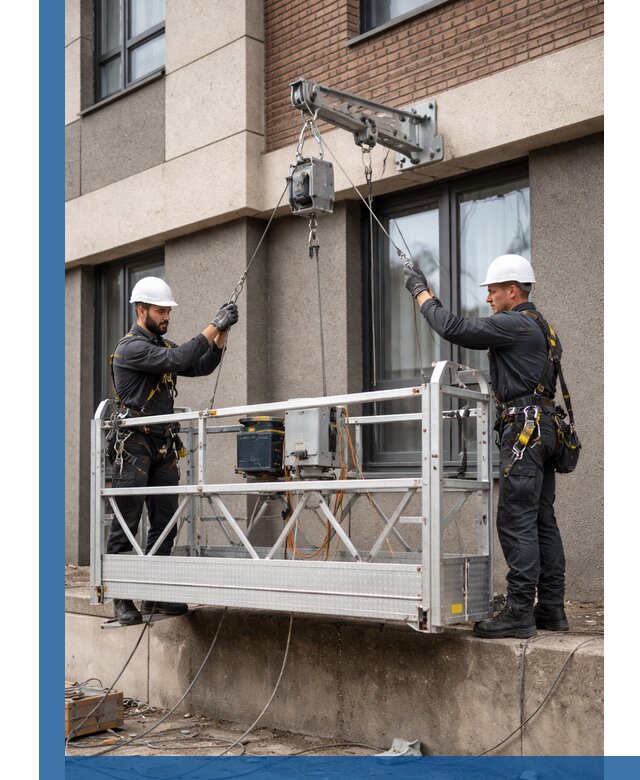 Монтаж и подъем фасадной люльки в Красногорске с гарантией безопасности