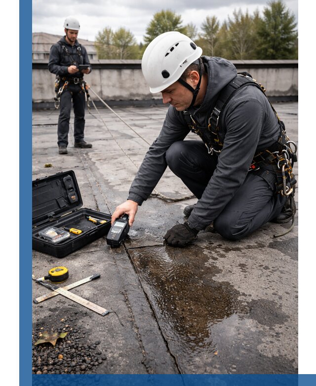 Обследование кровли на протечки и выявление дефектов в Красногорске