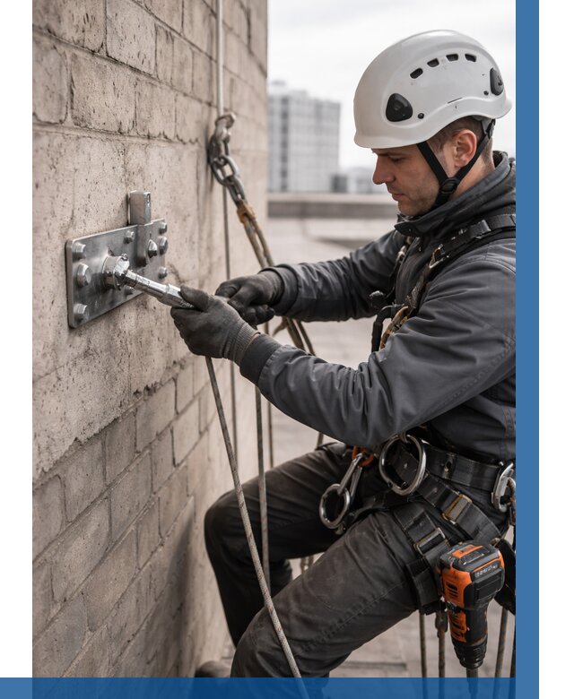 Установка анкерных точек в Красногорске от 3556 р. | ВЫСОТНИК-Крр