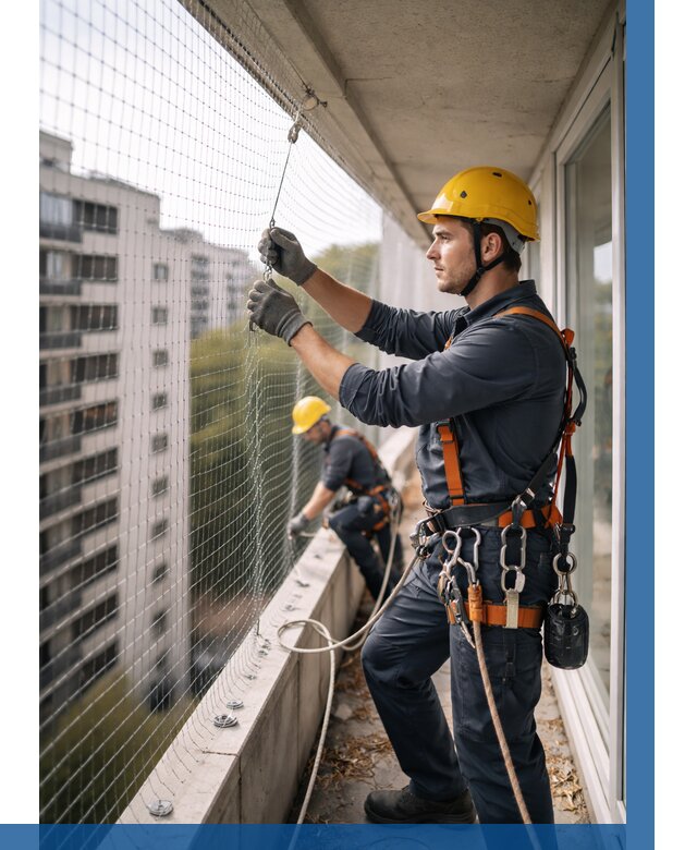 Монтаж сетки от птиц в Красногорске от 4572 р. | ВЫСОТНИК-Крр