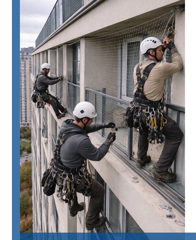 Профессиональный монтаж защитной сетки от птиц в Красногорске